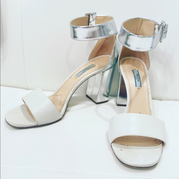 Prada Shoes - PRADA Bi-Color Strappy Sandals Sz 41